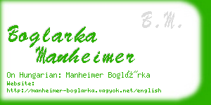 boglarka manheimer business card